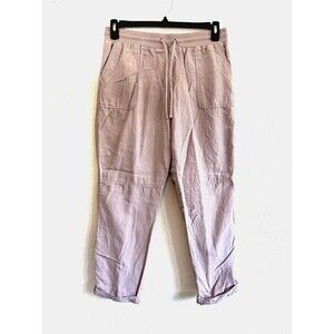 Khaki Pull‎ On Joggers Woman's Size 10 pockets drawstring casual